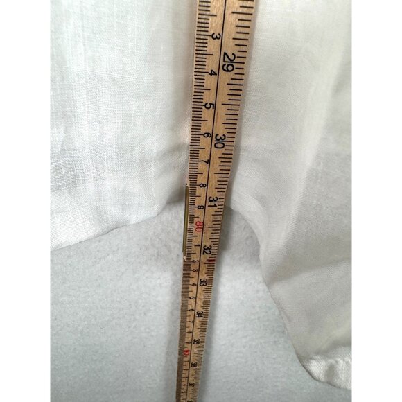 J.Crew Side-tie skirt in ramie white midi beach money sz M - Picture 5 of 5